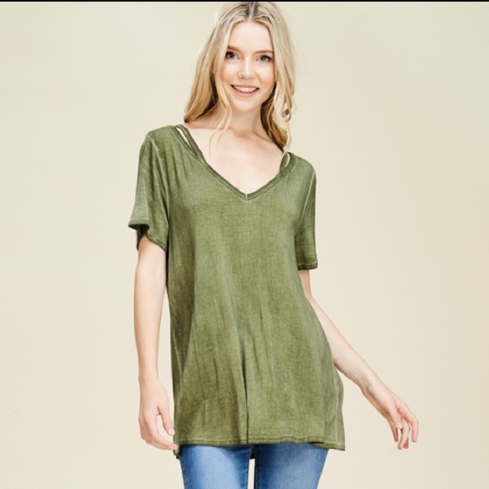 SALE ! NWT Mineral Wash Olive Top Straps NEW S M L